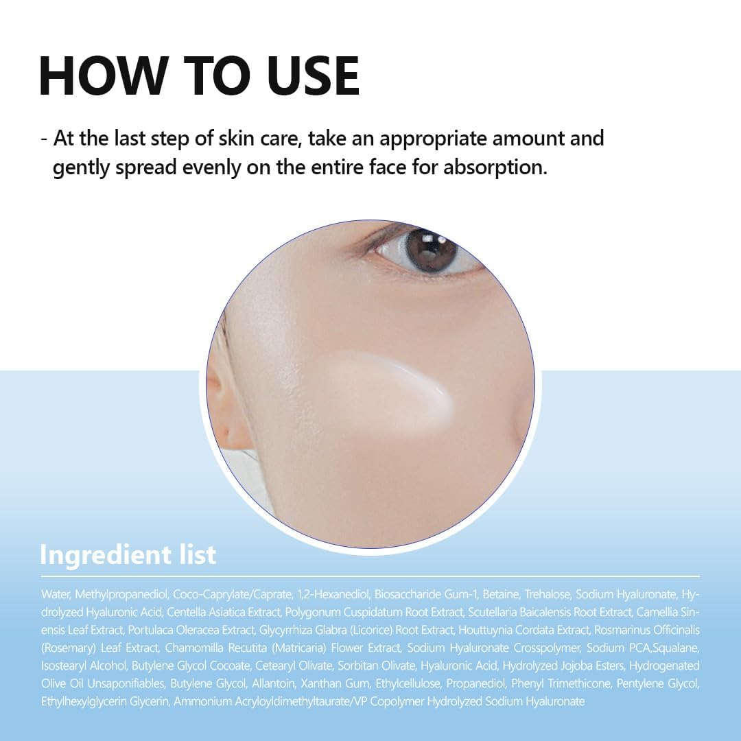 ISNTREE Hyaluronic Acid Aqua Gel Cream 100 ml, Crema Gel Hidratante Facial de Ácido Hialurónico