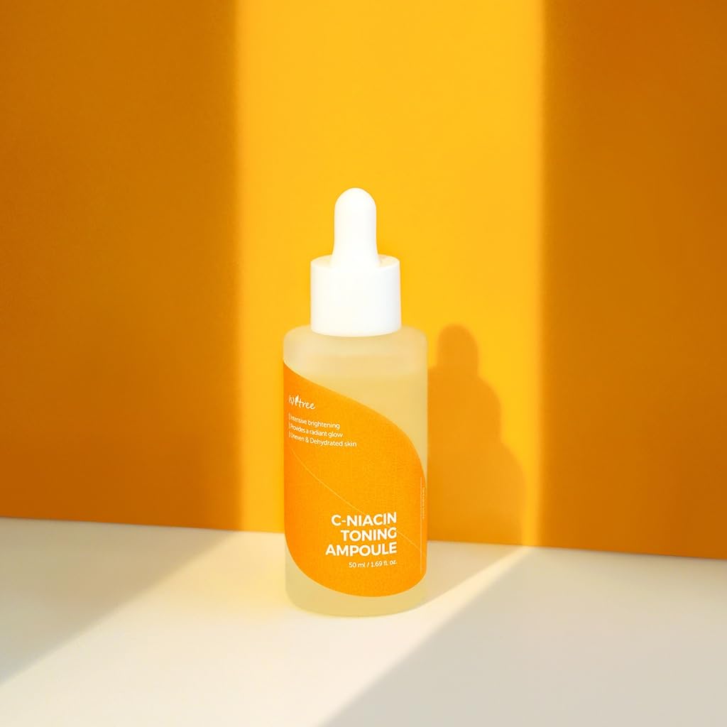 ISNTREE C-Niacin Toning Ampoule 50 ml, Suero para aclarar enriquecida con multi-vitaminas para un tratamiento despigmentante intensivo