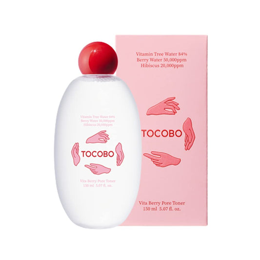 [TOCOBO] Tóner Vita Berry Pore 5.07 onzas líquidas / 5.1 fl oz, tóner facial con vitaminas, tóner de ajuste de poros, para pieles grasas y combinadas, vegano, sin alcohol, cuidado de la piel coreano
