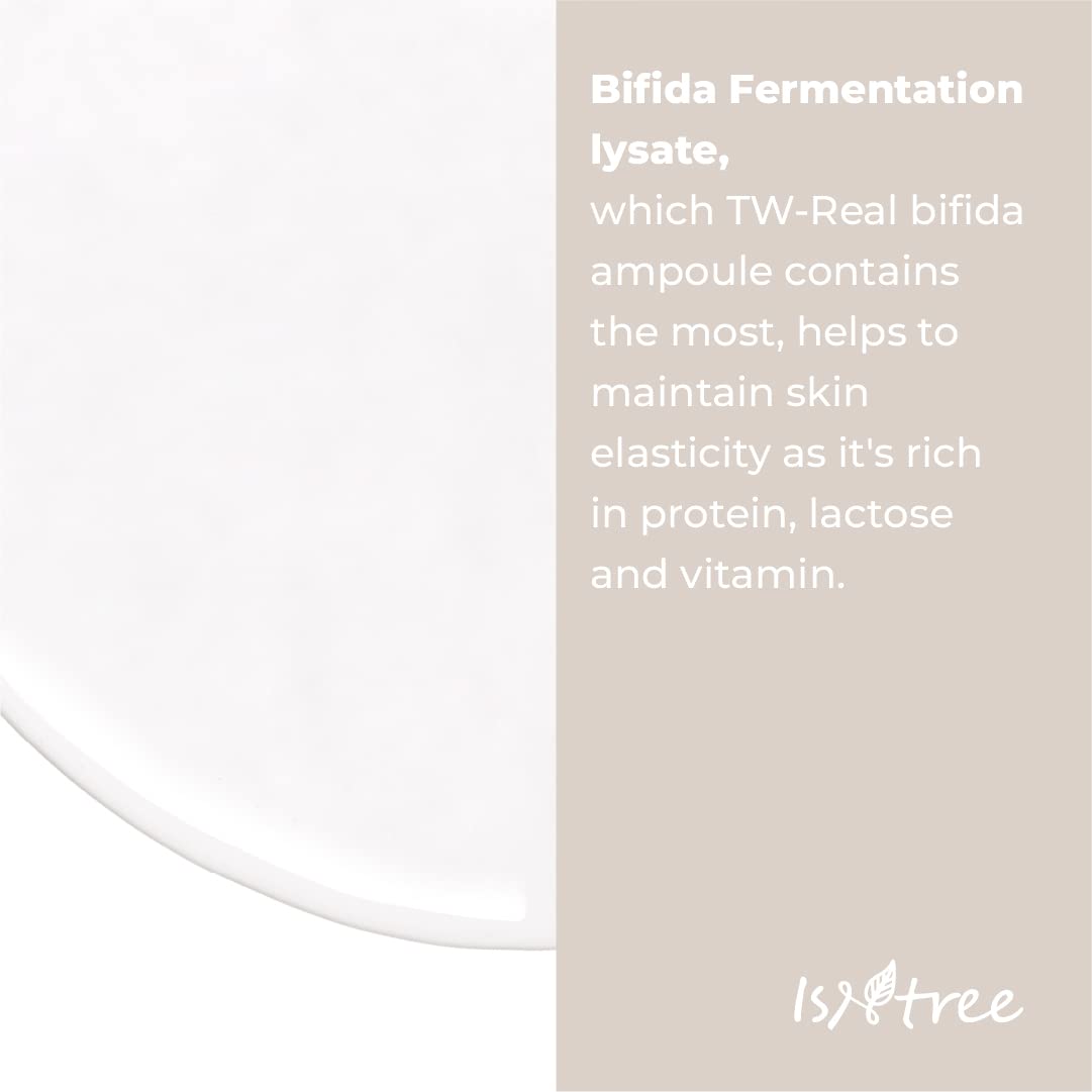 Isntree TW-Real BIFIDA Ampoule 50 ml - Serum de colágeno de belleza coreana, con propiedades antiedad, antienvejecimiento, reduce líneas finas, manchas opacas, hidratante