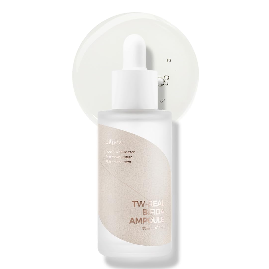 Isntree TW-Real BIFIDA Ampoule 50 ml - Serum de colágeno de belleza coreana, con propiedades antiedad, antienvejecimiento, reduce líneas finas, manchas opacas, hidratante