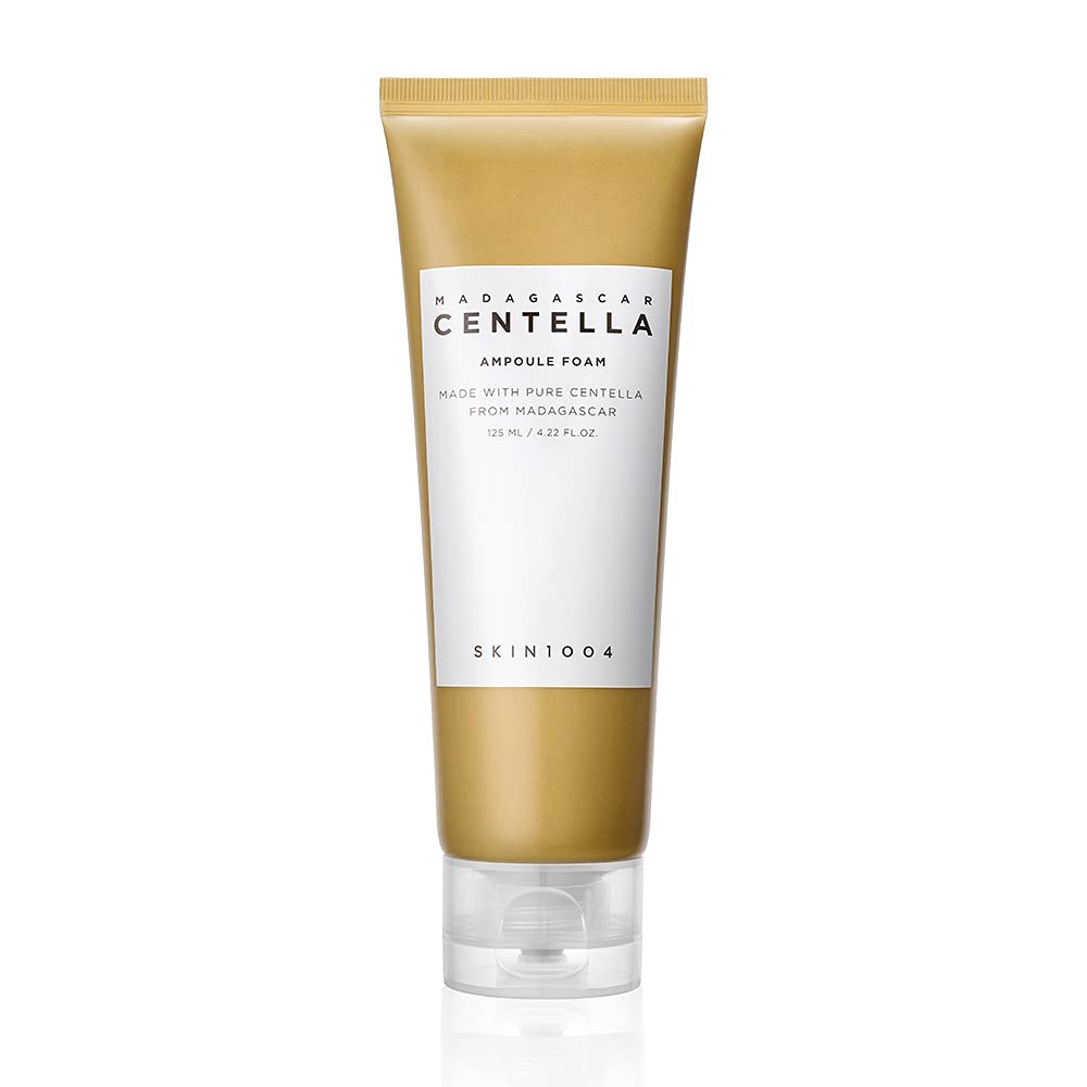 SKIN1004 Madagascar Centella Ampoule Foam - Jabón Coreano Calmante, de textura cremosa; contiene agentes hidratantes y naturales, como agua de coco y Centella Asiatica