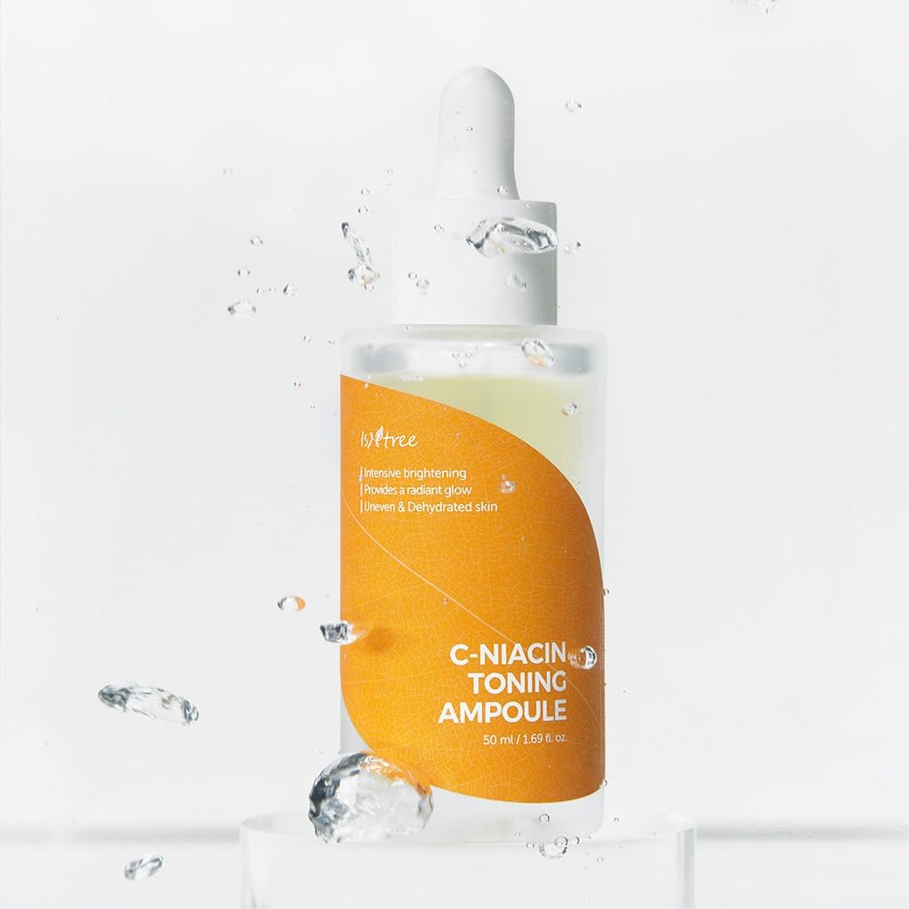 ISNTREE C-Niacin Toning Ampoule 50 ml, Suero para aclarar enriquecida con multi-vitaminas para un tratamiento despigmentante intensivo