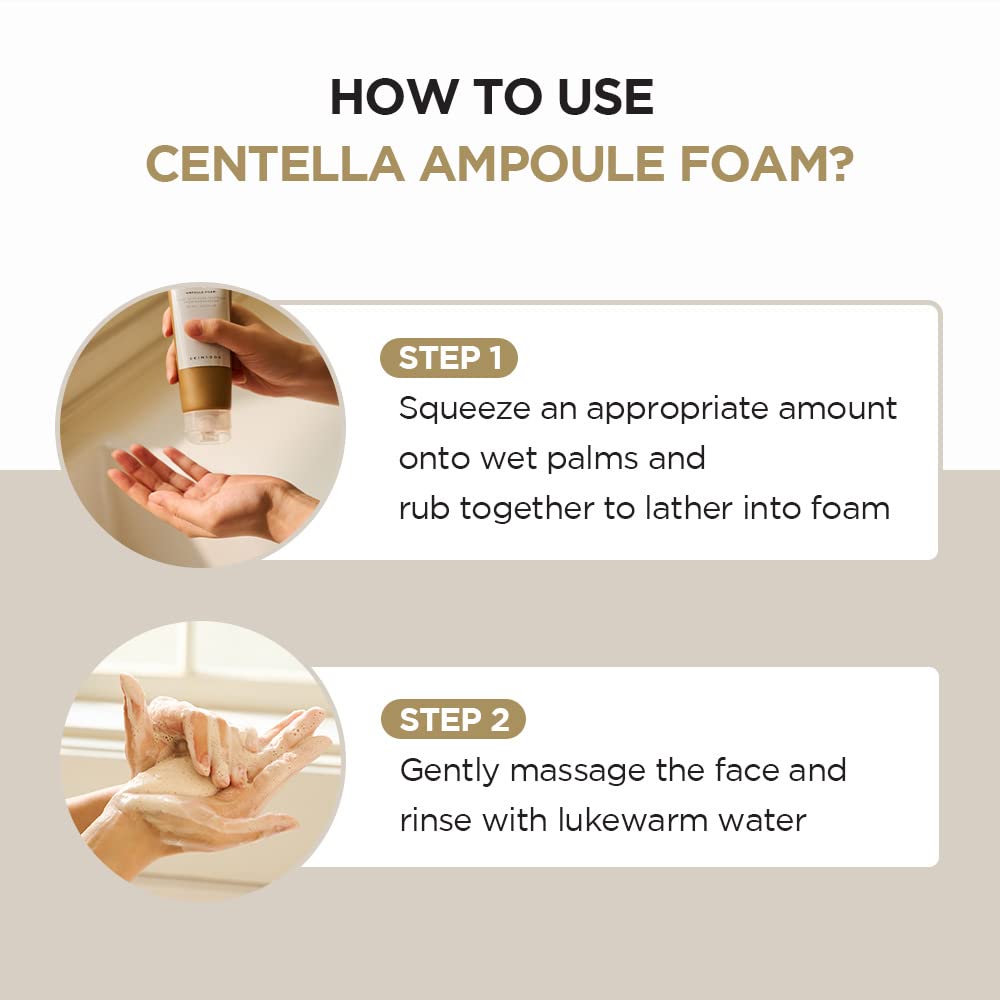 SKIN1004 Madagascar Centella Ampoule Foam - Jabón Coreano Calmante, de textura cremosa; contiene agentes hidratantes y naturales, como agua de coco y Centella Asiatica