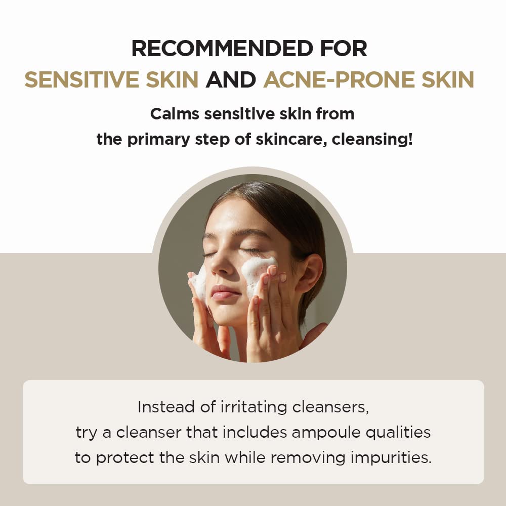 SKIN1004 Madagascar Centella Ampoule Foam - Jabón Coreano Calmante, de textura cremosa; contiene agentes hidratantes y naturales, como agua de coco y Centella Asiatica