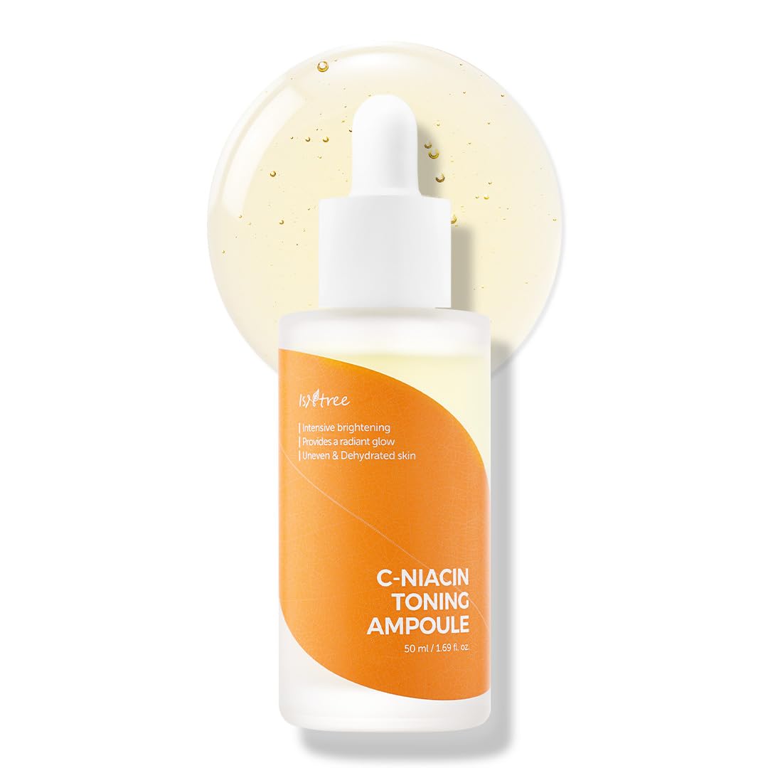 ISNTREE C-Niacin Toning Ampoule 50 ml, Suero para aclarar enriquecida con multi-vitaminas para un tratamiento despigmentante intensivo