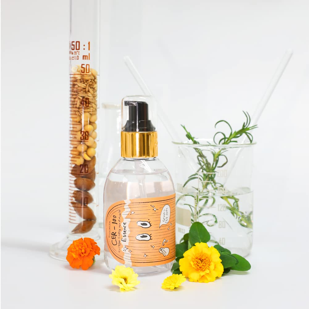 Elizavecca CER-100 Recubrimiento de colágeno Esencia muscular del cabello, 150 ml/5.07 onzas líquidas - Aceite de tratamiento sin enjuague para cabello seco y natural | K-Beauty