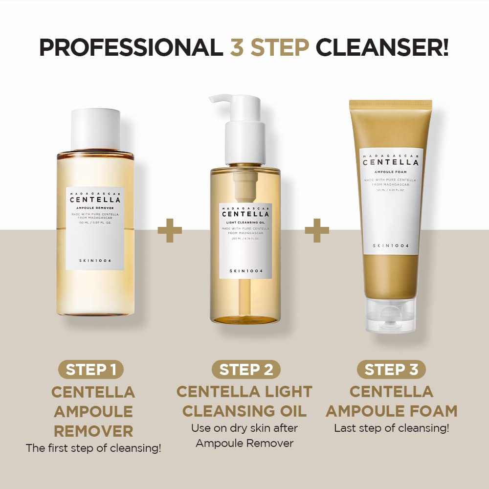 SKIN1004 Madagascar Centella Ampoule Foam - Jabón Coreano Calmante, de textura cremosa; contiene agentes hidratantes y naturales, como agua de coco y Centella Asiatica