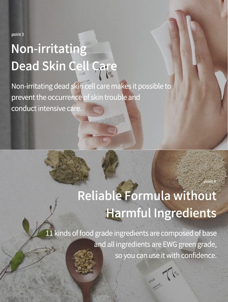 [Anua] Heartleaf Soothing Tónico Calmante 250ml 77% l pH 5.5 Calmante Para La Piel, Refrescante, Hidratante, Purificante, Libre de Crueldad, Vegano Para Sensible, Cuidado De La Piel Coreano