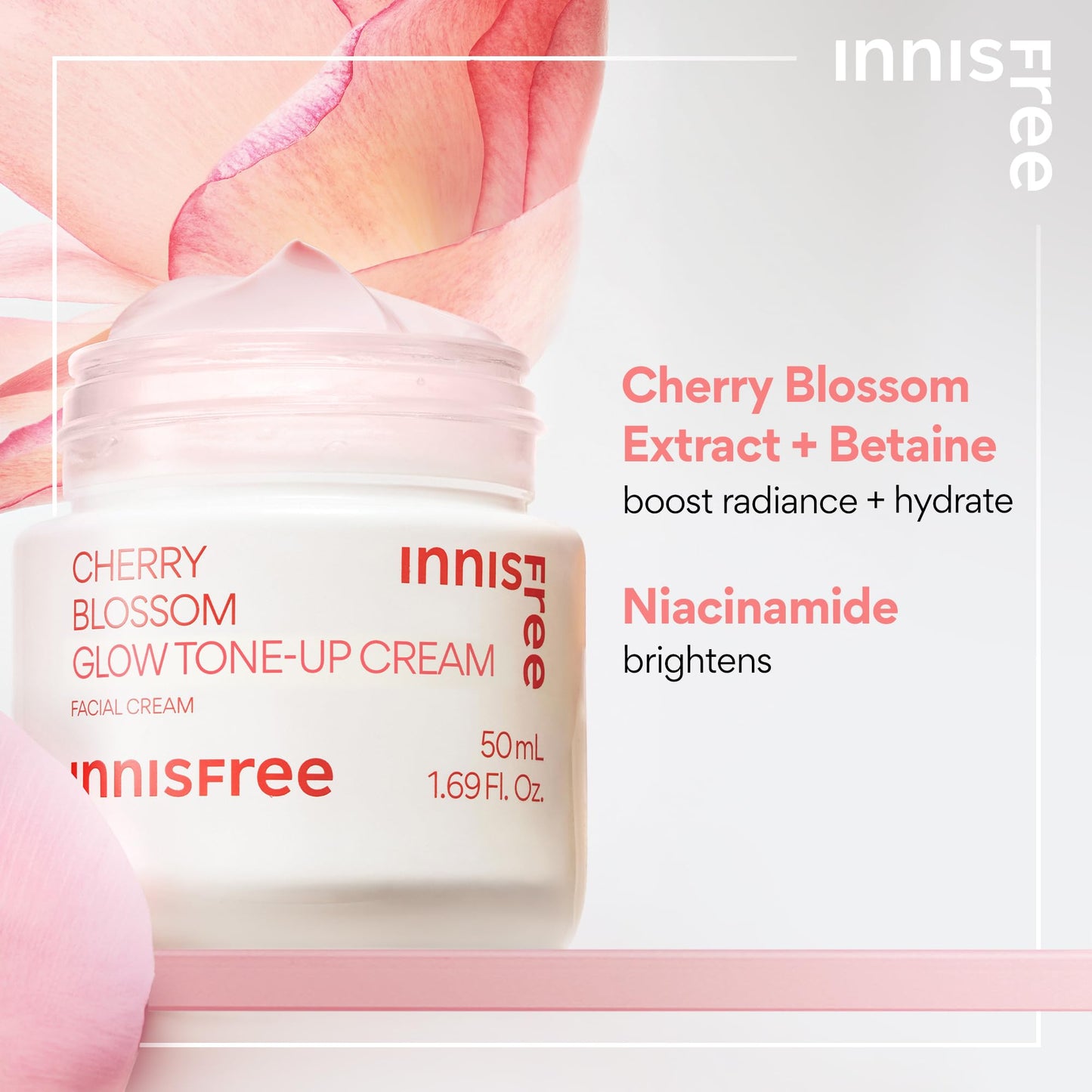 innisfree Cherry Blossom Dewy Glow Tone Up Cream Face Moisturizer