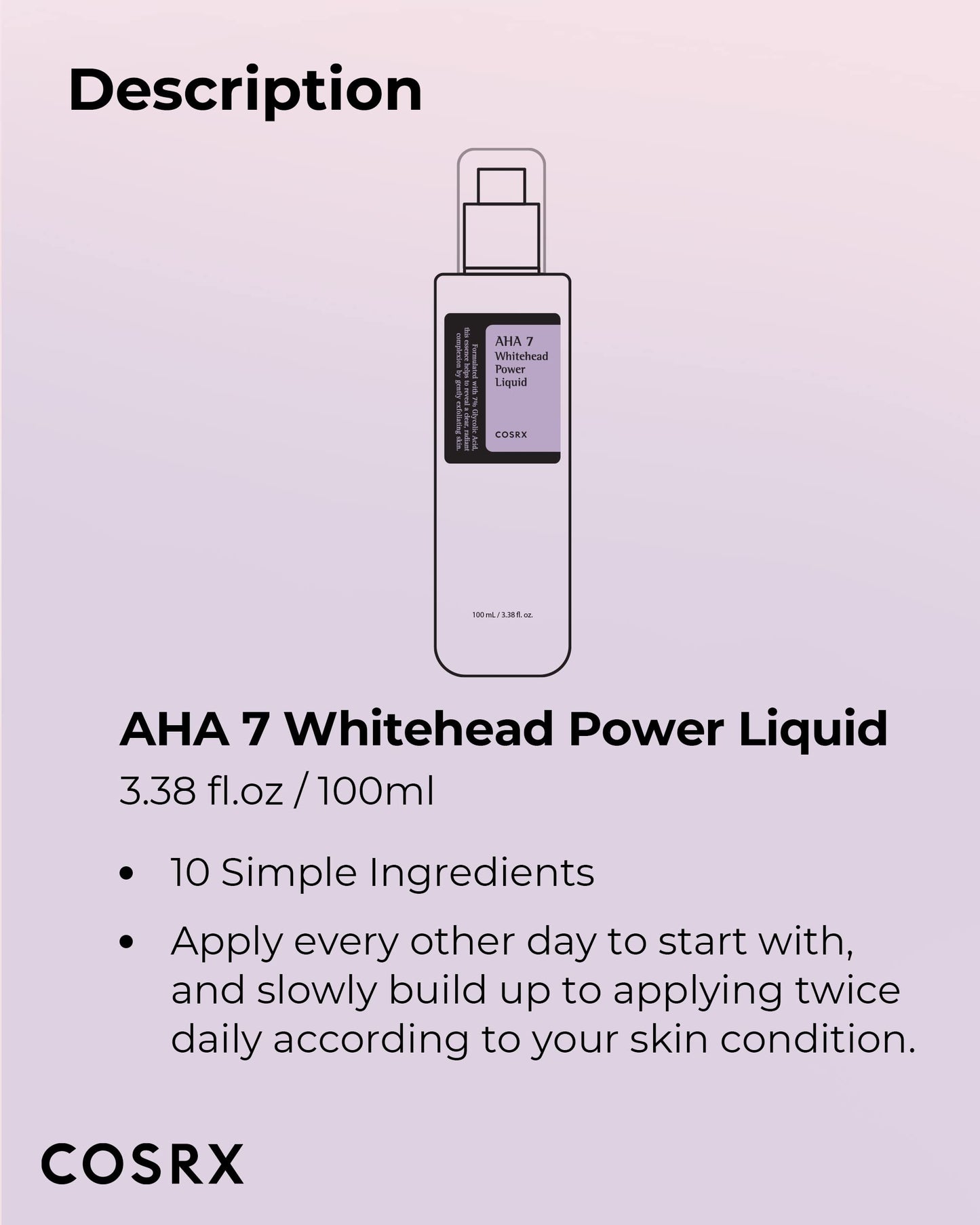 COSRX Líquido energético para puntos blancos AHA 7