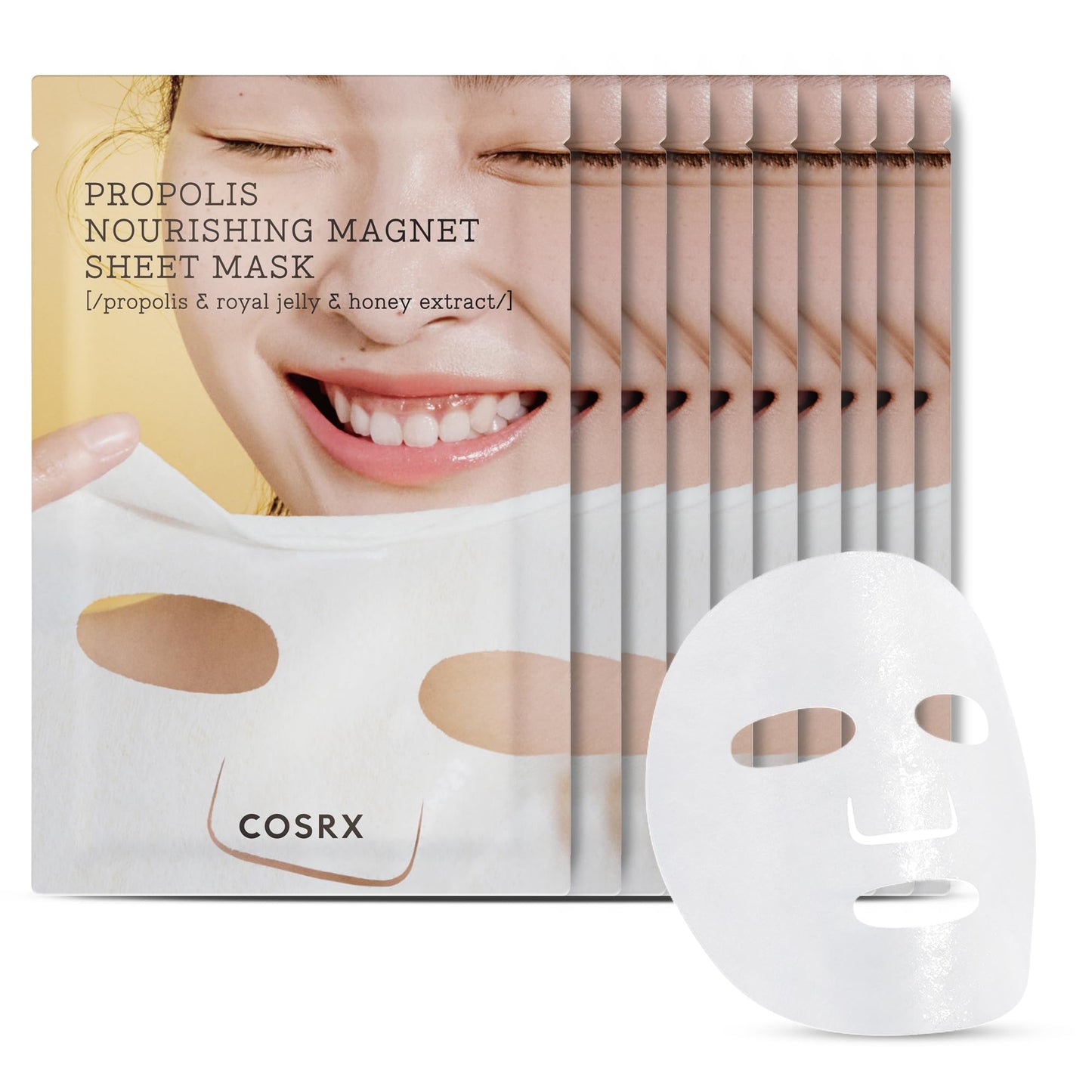 COSRX Máscara magnética nutritiva de propóleos de ajuste completo 10EA